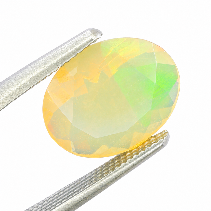 Ethiopian opal 1.28 carat faceted oval cut loose gemstone - Buy loose or make a custom order