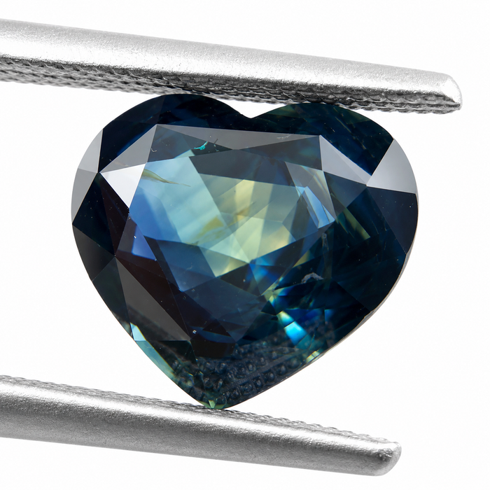 Pharaoh’s eye Australian Parti Sapphire heart cut 4.28 carats - Buy loose or customise