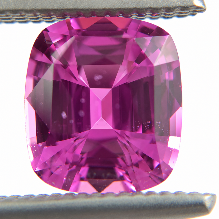 Unheated Treatment Pink Sapphire 1.25 carat 6.53x5.72x3.72mm rectangle cushion cut