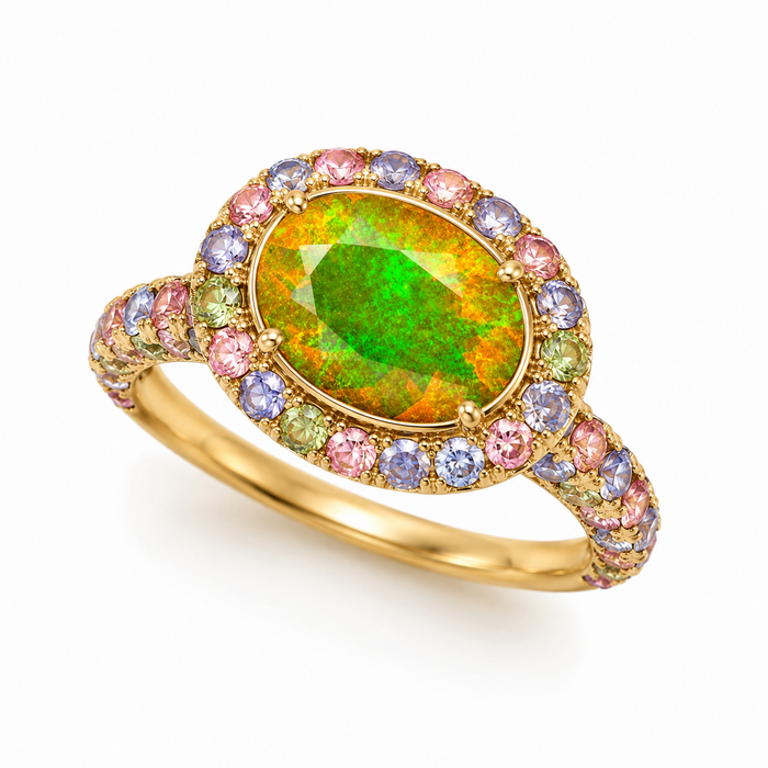 Ethiopian opal 1.07 carat faceted oval cut loose gemstone - Buy loose or make a custom order