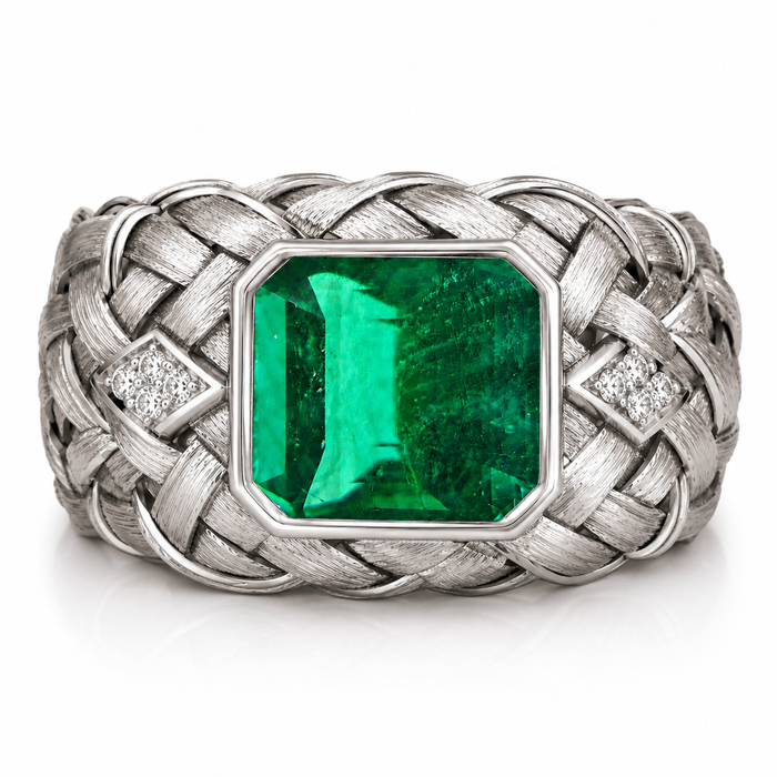 Emerald 0.97 carats Square emerald cut loose gemstone