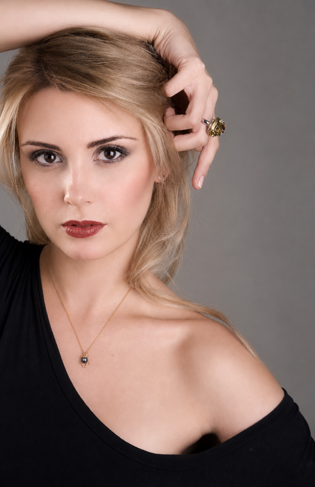 Beetle insect Tahitian pearl, 14k rose gold pendant necklace