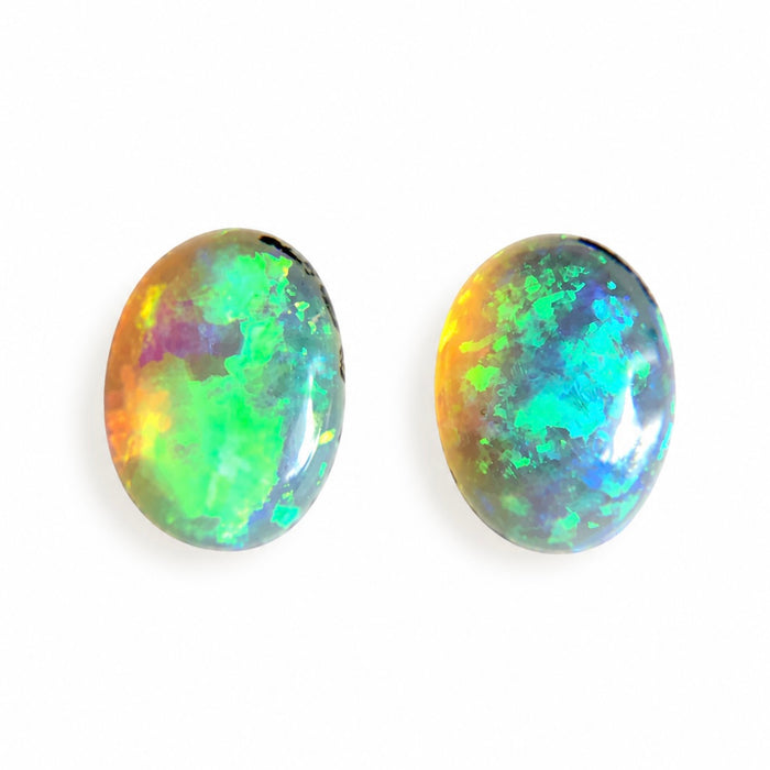Australian jelly opal matched pair 1.43 carat total loose gemstone - Buy loose or customise