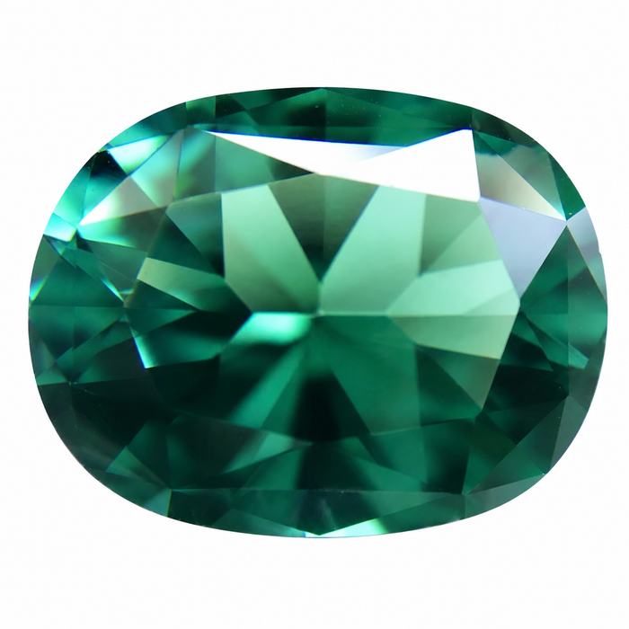 Teal blue green tourmaline cushion cut 1.77 carat loose gemstone - Buy loose or customise