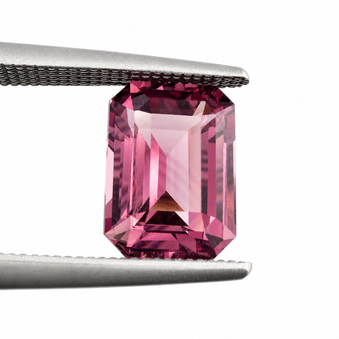 Pink Tanga garnet emerald cut 2.22 carats loose gemstone - Buy loose or customise