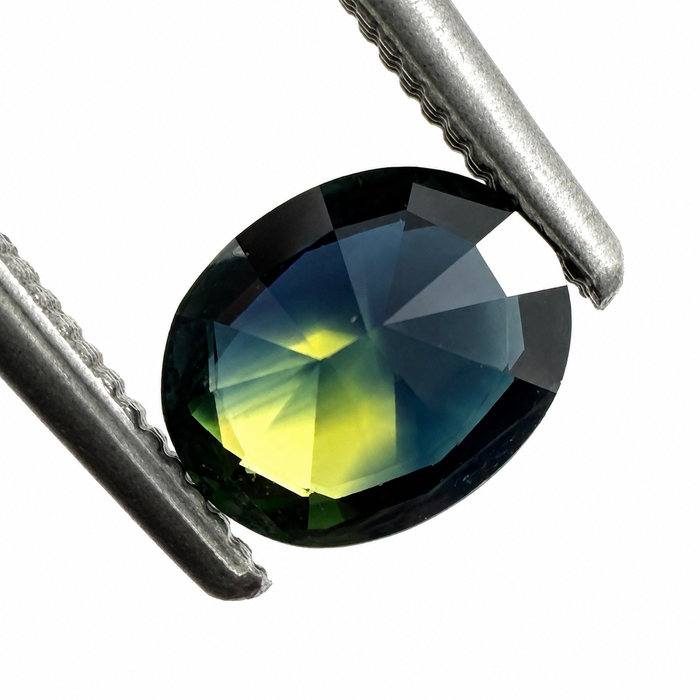 Australian Parti sapphire with colour split 0.68ct oval brilliant cut loose gemstone - Buy loose or customise