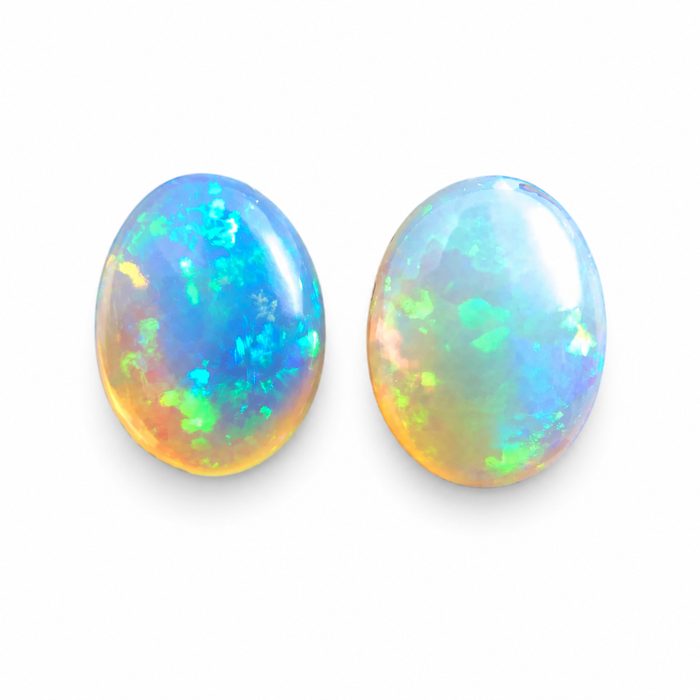 Australian jelly opal matched pair 2.53 carat total loose gemstone - Buy loose or customise