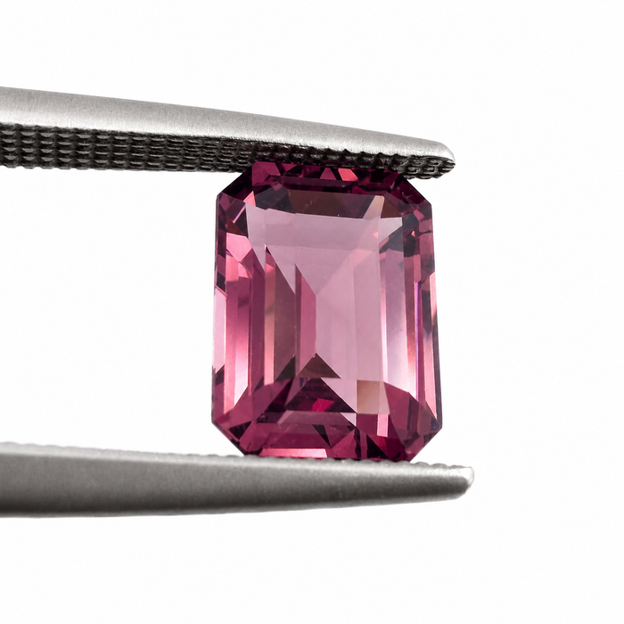 Pink Tanga garnet emerald cut 2.22 carats loose gemstone - Buy loose or customise