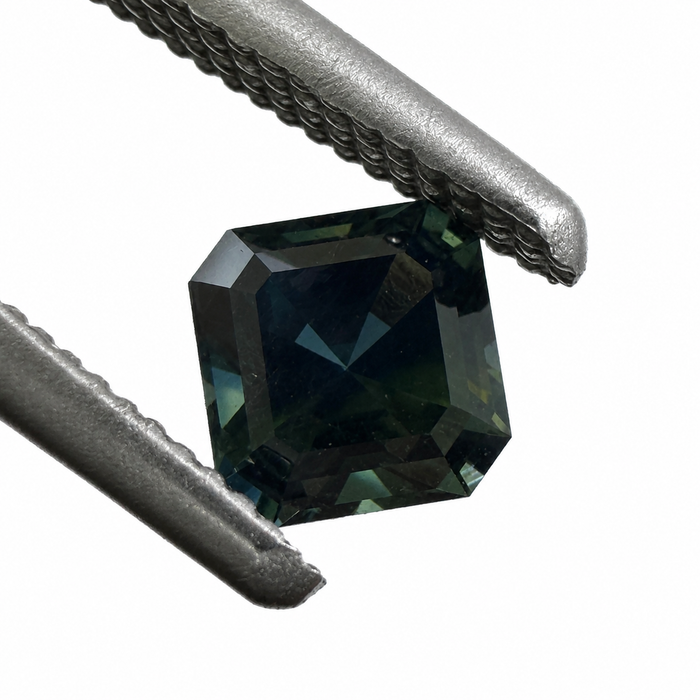 Australian Teal sapphire 0.42ct Aascher cut loose gemstone - Buy loose or customise