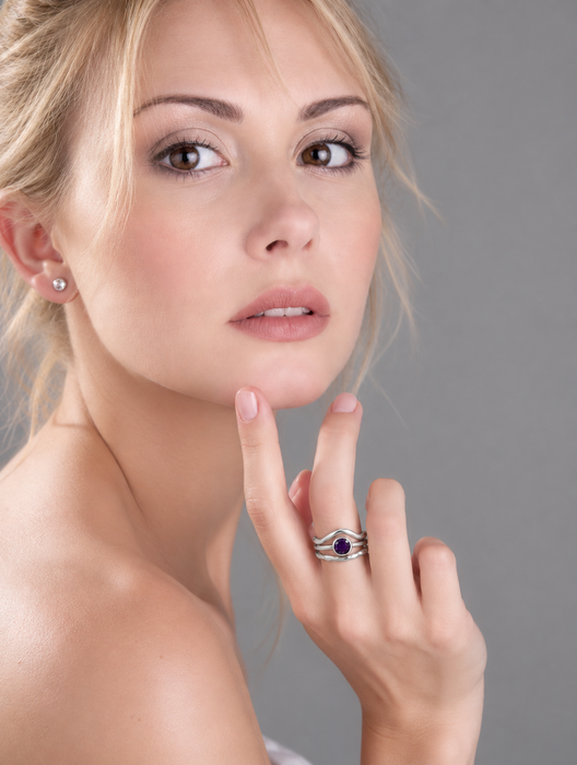 Purple Magenta Sapphire round cut 0.47 carat loose gemtone