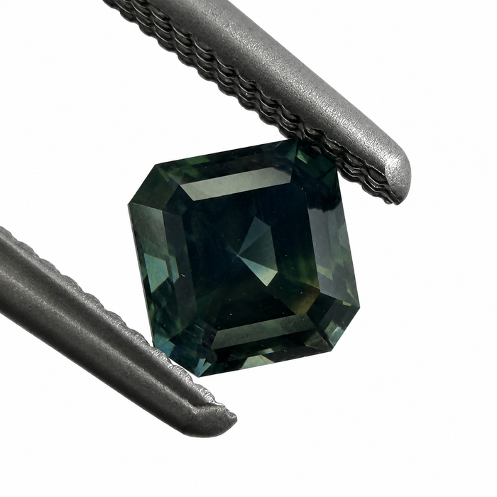 Australian Teal sapphire 0.42ct Aascher cut loose gemstone - Buy loose or customise