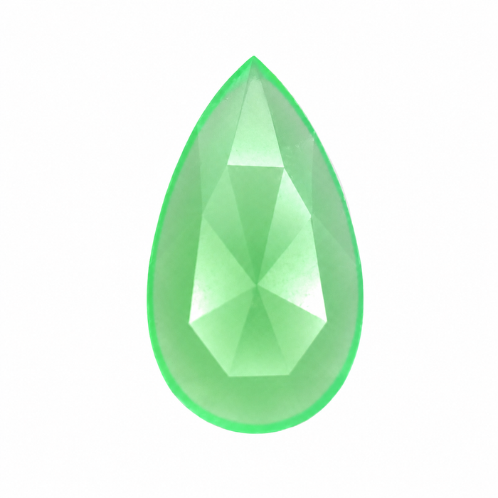 Australian Chrysoprase pear rose cut 0.97 carat loose gemstone - Make your own custom jewelry design.