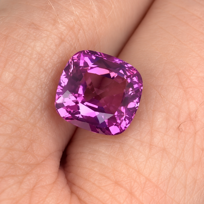 Pink Tourmaline Rubellite square cushion cut 3.65 carats loose gemstone - Make a custom order