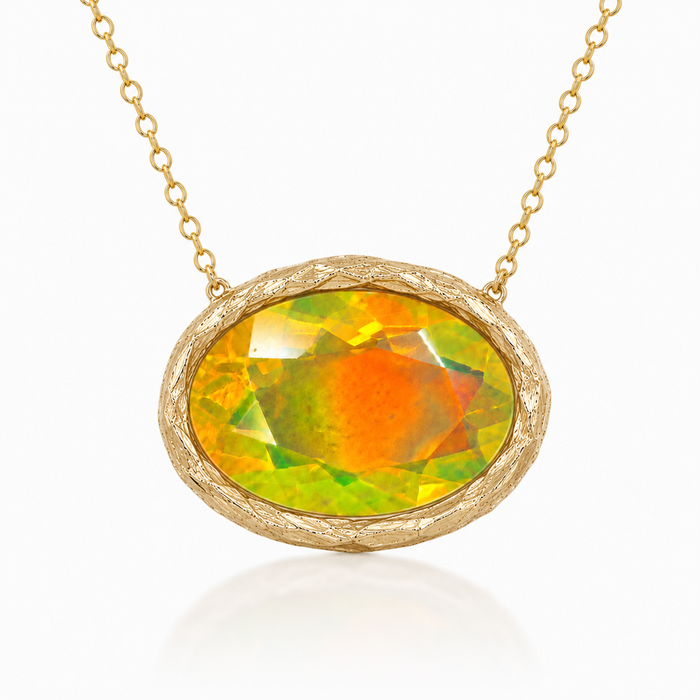 Ethiopian opal 1.45 carat faceted oval cut loose gemstone - Buy loose or make a custom order