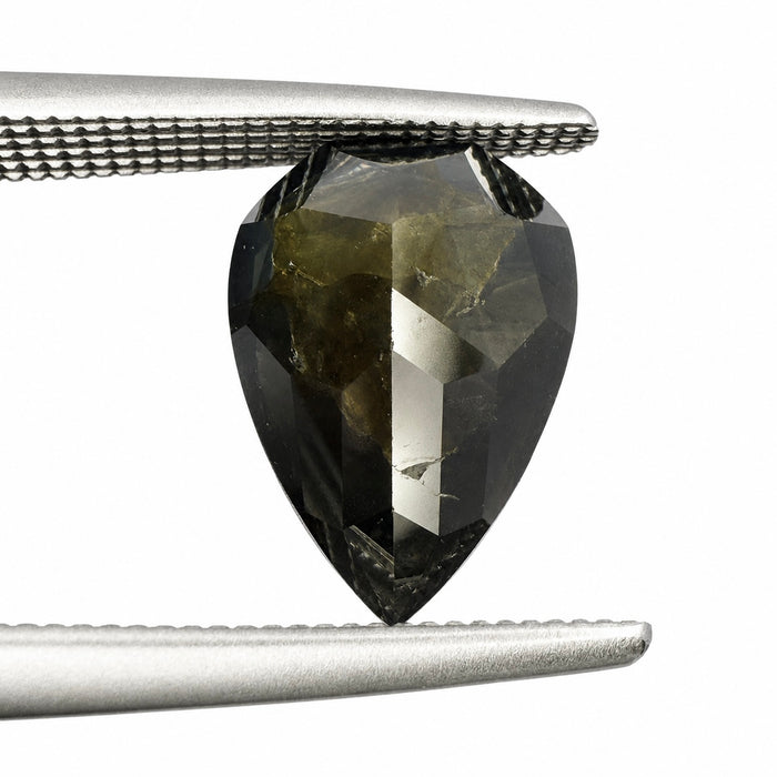 Australian black sapphire with growth pattern 3.23ct pear cut loose gemstone - Buy loose or customise