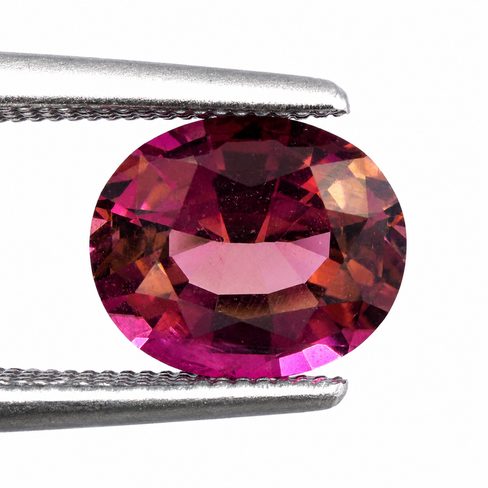 Pink orange sunset tourmaline fancy oval cut 1.28 carats loose gemstone - Buy loose or customise