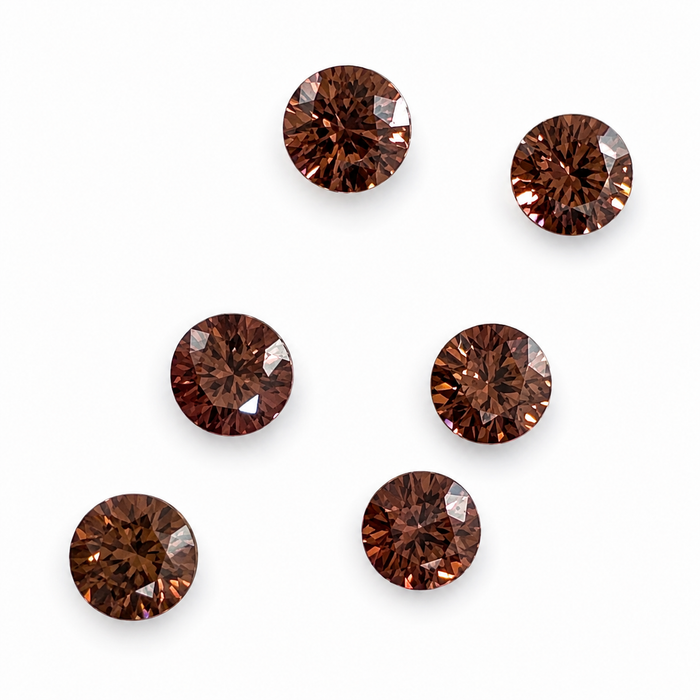 Red Zircon round cut 0.66-0.76ct 5x3mm approximately each loose gemstone - price is per stone - Buy loose or customise