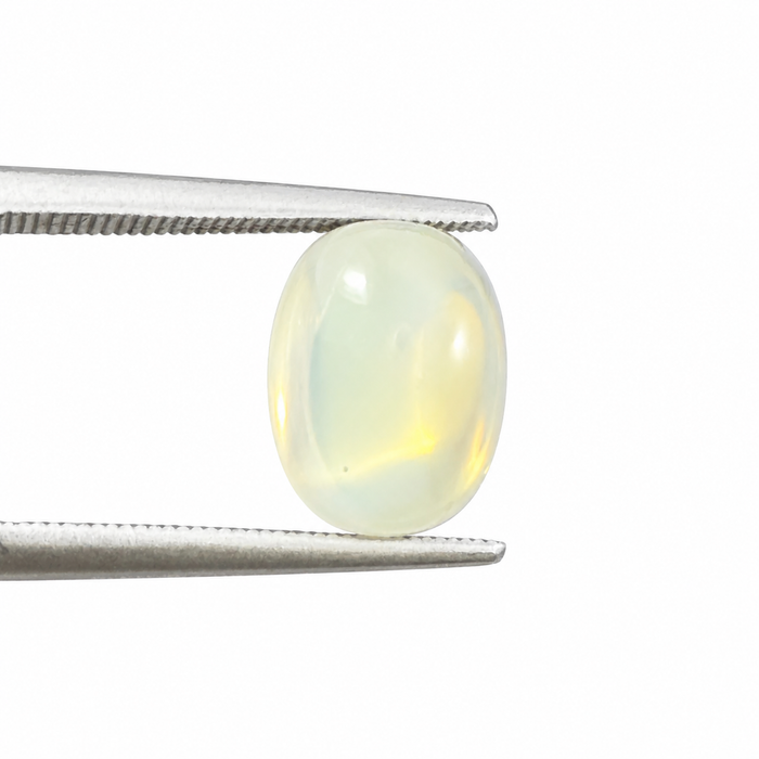 Rainbow moonstone 5.21 carat elongated oval cut sugarloaf cabochon loose gemstone