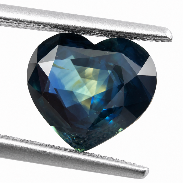 Pharaoh’s eye Australian Parti Sapphire heart cut 4.28 carats - Buy loose or customise