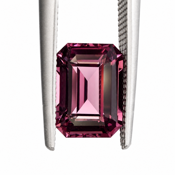Pink Tanga garnet emerald cut 2.22 carats loose gemstone - Buy loose or customise
