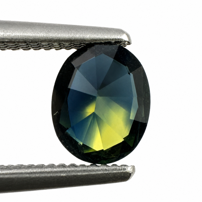 Australian Parti sapphire with colour split 0.68ct oval brilliant cut loose gemstone - Buy loose or customise