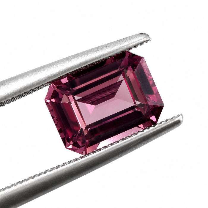 Pink Tanga garnet emerald cut 2.22 carats loose gemstone - Buy loose or customise
