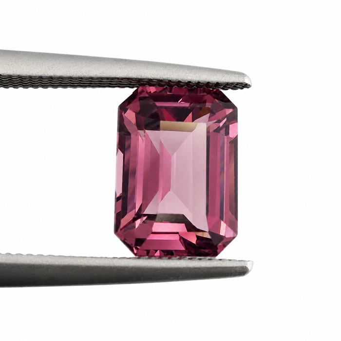 Pink Tanga garnet emerald cut 2.22 carats loose gemstone - Buy loose or customise