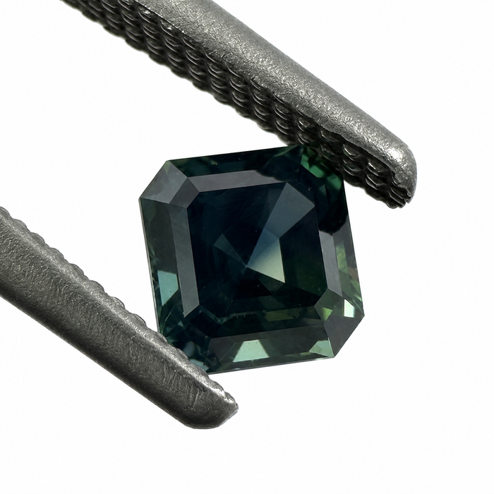 Australian Teal sapphire 0.42ct Aascher cut loose gemstone - Buy loose or customise