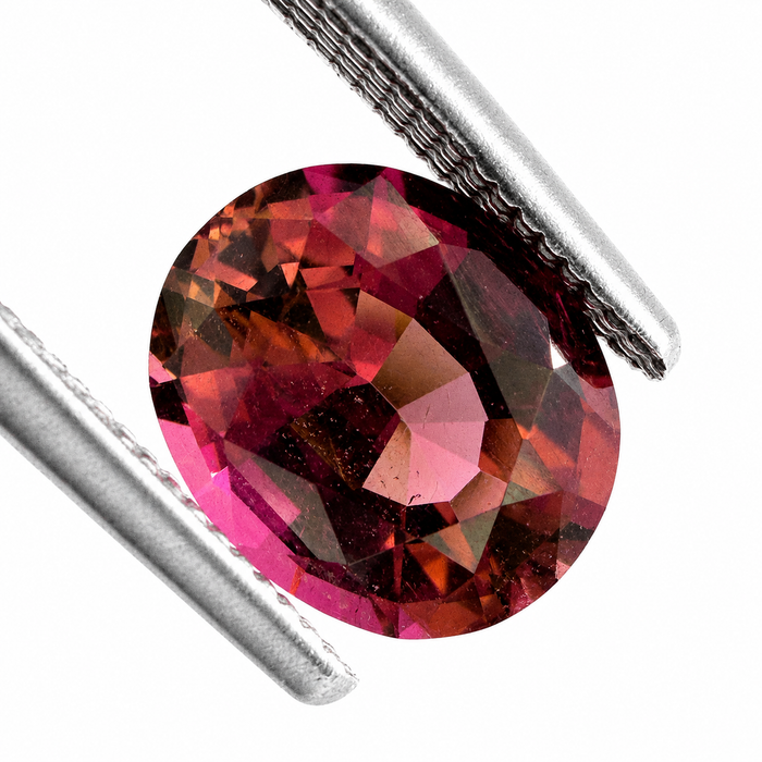 Pink orange sunset tourmaline fancy oval cut 1.28 carats loose gemstone - Buy loose or customise