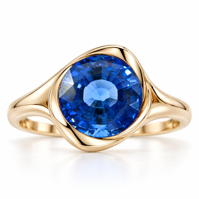 Natural blue Ceylon Sapphire oval cushion cut 6.8x6.2mm 1.71 carat gemstone