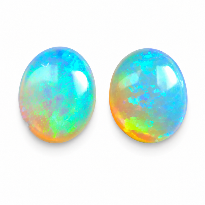 Australian jelly opal matched pair 2.53 carat total loose gemstone - Buy loose or customise