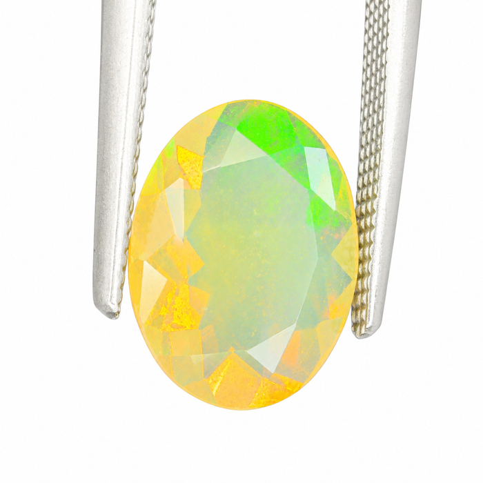 Ethiopian opal 1.28 carat faceted oval cut loose gemstone - Buy loose or make a custom order