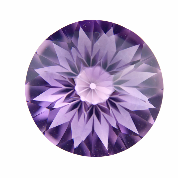 Amethyst unique German laser flower mixed cut 10.60 carat loose gemstone - Buy loose or customise