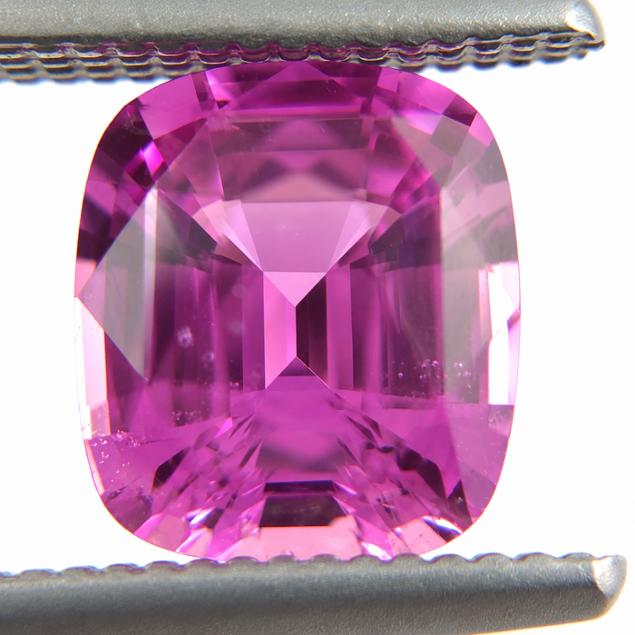 Unheated Treatment Pink Sapphire 1.25 carat 6.53x5.72x3.72mm rectangle cushion cut