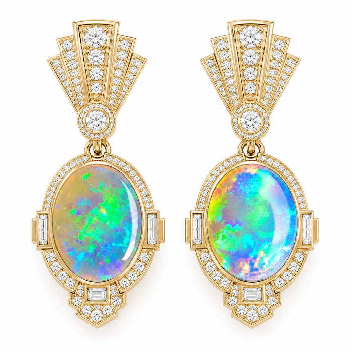 Australian jelly opal matched pair 1.17 carat total loose gemstone - Buy loose or customise