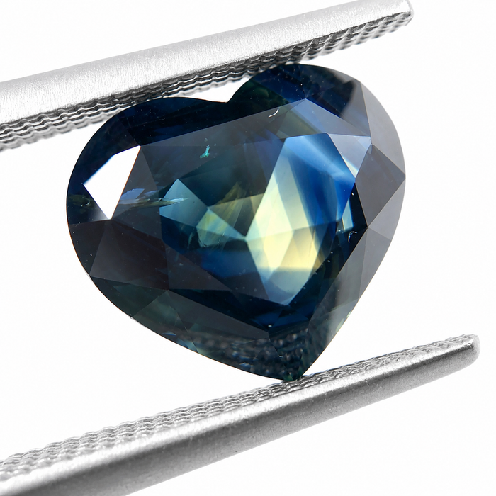 Pharaoh’s eye Australian Parti Sapphire heart cut 4.28 carats - Buy loose or customise