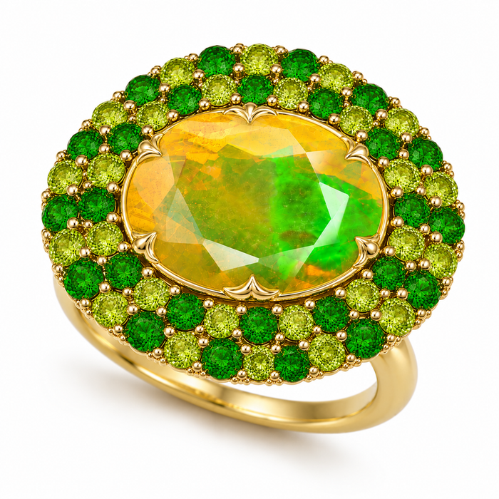 Ethiopian opal 1.28 carat faceted oval cut loose gemstone - Buy loose or make a custom order