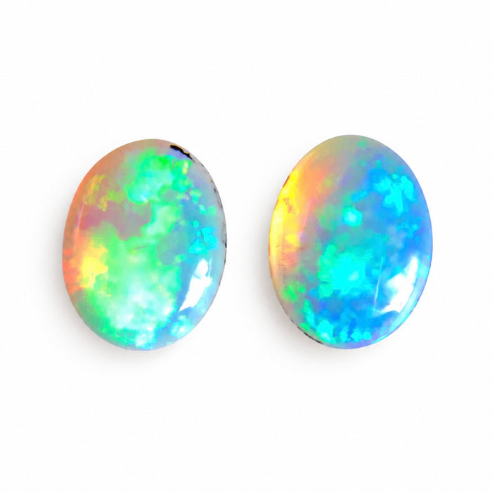 Australian jelly opal matched pair 1.43 carat total loose gemstone - Buy loose or customise