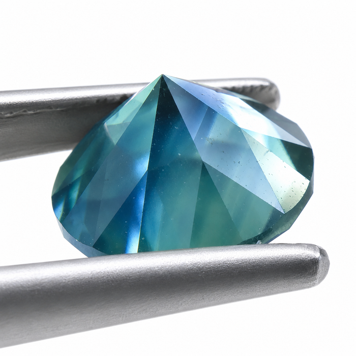 Steel teal Australian Parti Sapphire round cut 1.48 carats - Buy loose or customise