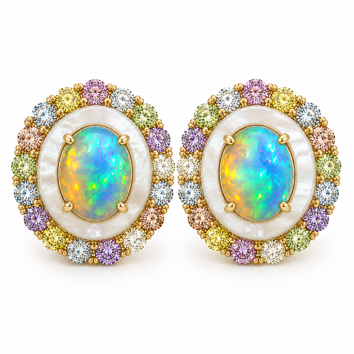 Australian jelly opal matched pair 1.43 carat total loose gemstone - Buy loose or customise