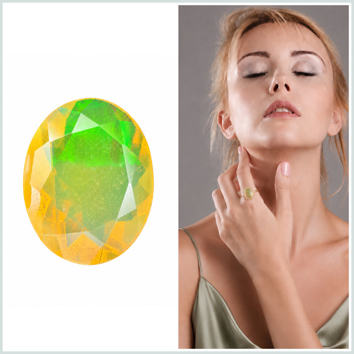 Ethiopian opal 1.28 carat faceted oval cut loose gemstone - Buy loose or make a custom order