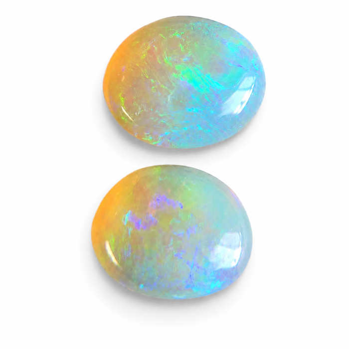 Australian jelly opal matched pair 2.53 carat total loose gemstone - Buy loose or customise