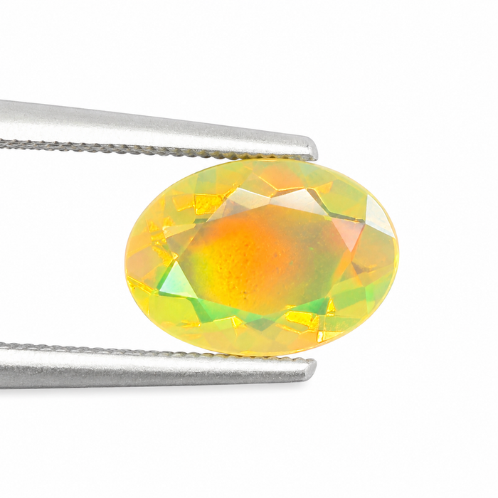 Ethiopian opal 1.45 carat faceted oval cut loose gemstone - Buy loose or make a custom order