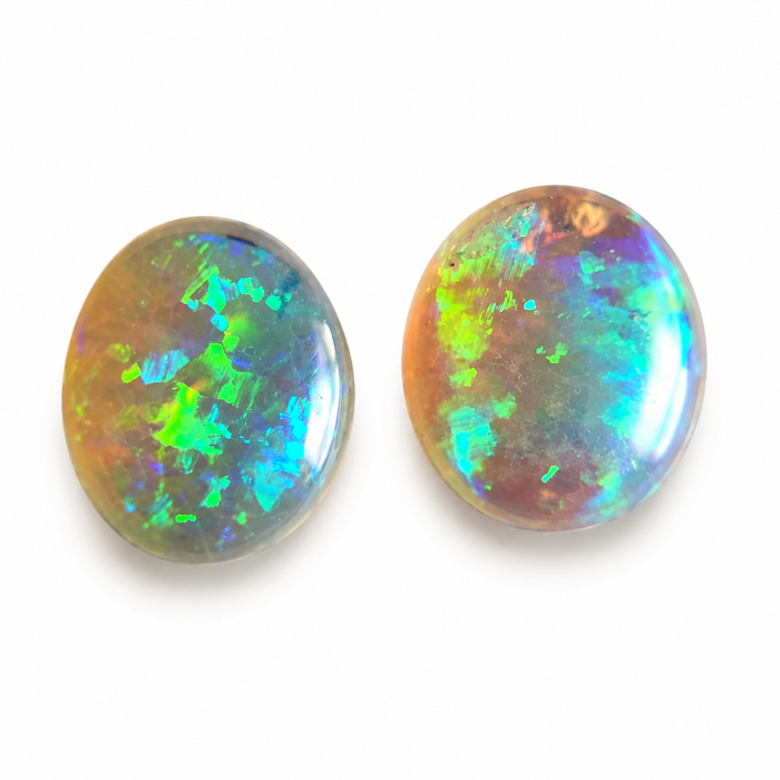 Australian jelly opal matched pair 1.17 carat total loose gemstone - Buy loose or customise