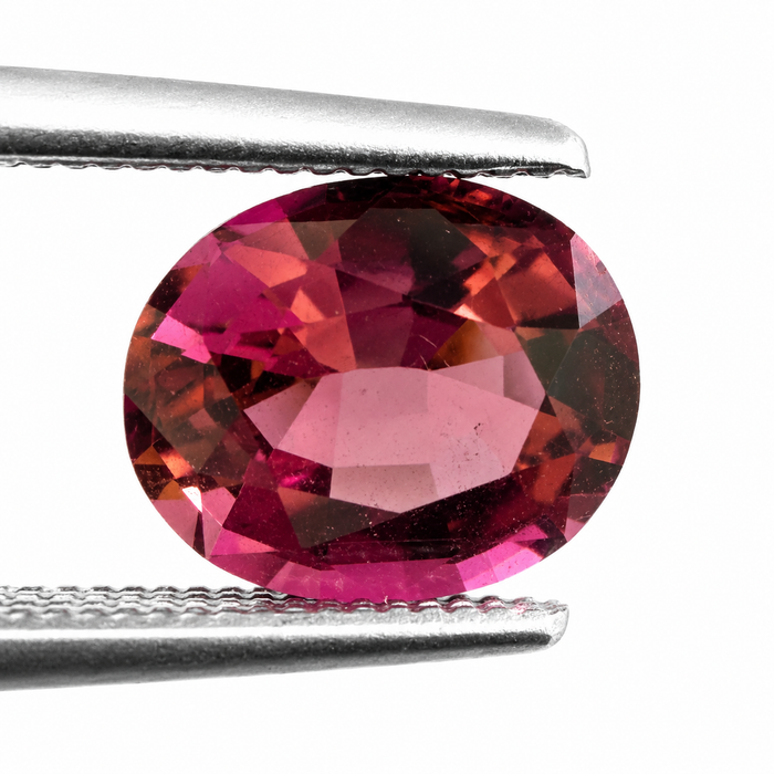 Pink orange sunset tourmaline fancy oval cut 1.28 carats loose gemstone - Buy loose or customise