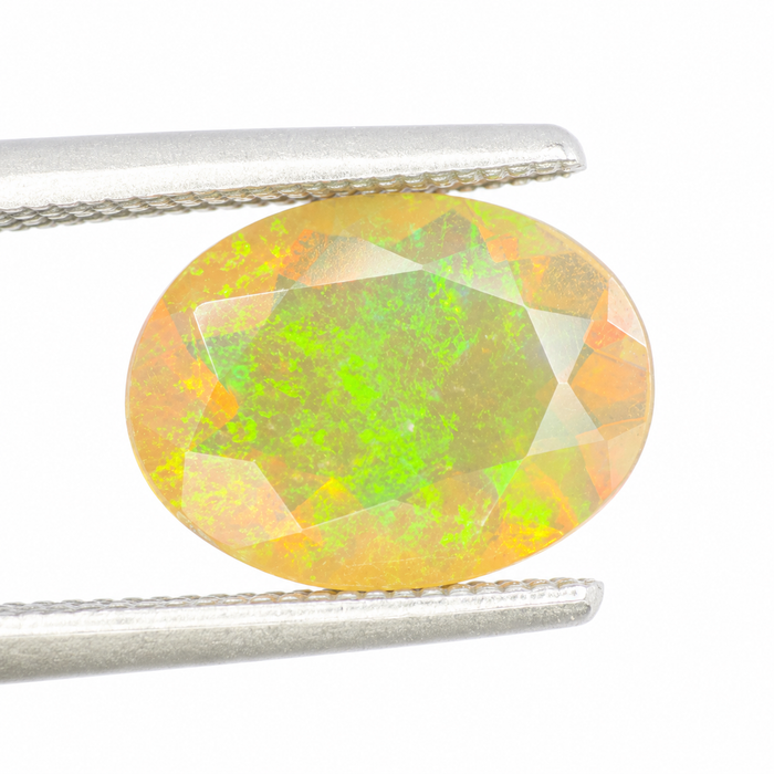Ethiopian opal 1.07 carat faceted oval cut loose gemstone - Buy loose or make a custom order