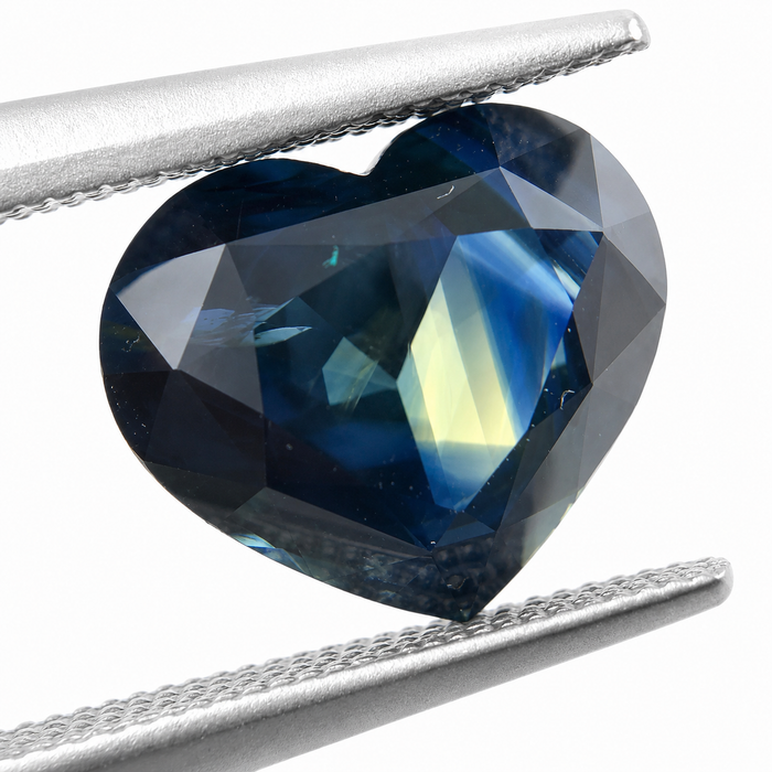 Pharaoh’s eye Australian Parti Sapphire heart cut 4.28 carats - Buy loose or customise