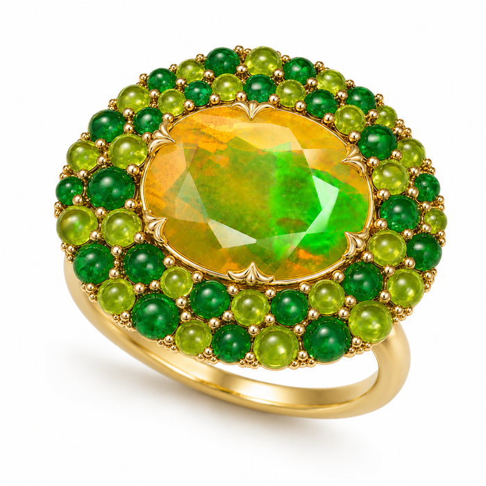 Ethiopian opal 1.28 carat faceted oval cut loose gemstone - Buy loose or make a custom order