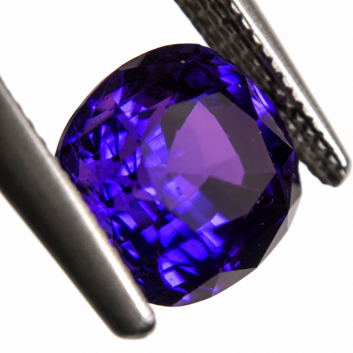 Blue Purple color change Sapphire 2.00 carat 6.63x6.24x5.17mm square cushion cut