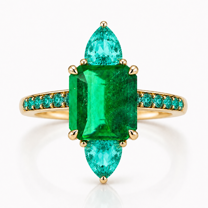 Emerald 0.97 carats Square emerald cut loose gemstone